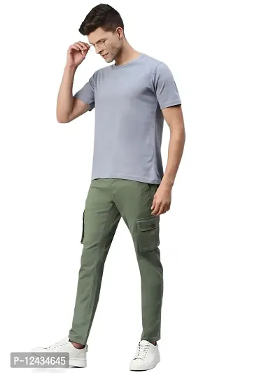 Buy Hubberholme Men Navy Blue Slim Fit Solid Cargo Joggers - Trousers for  Men 9566295 | Myntra